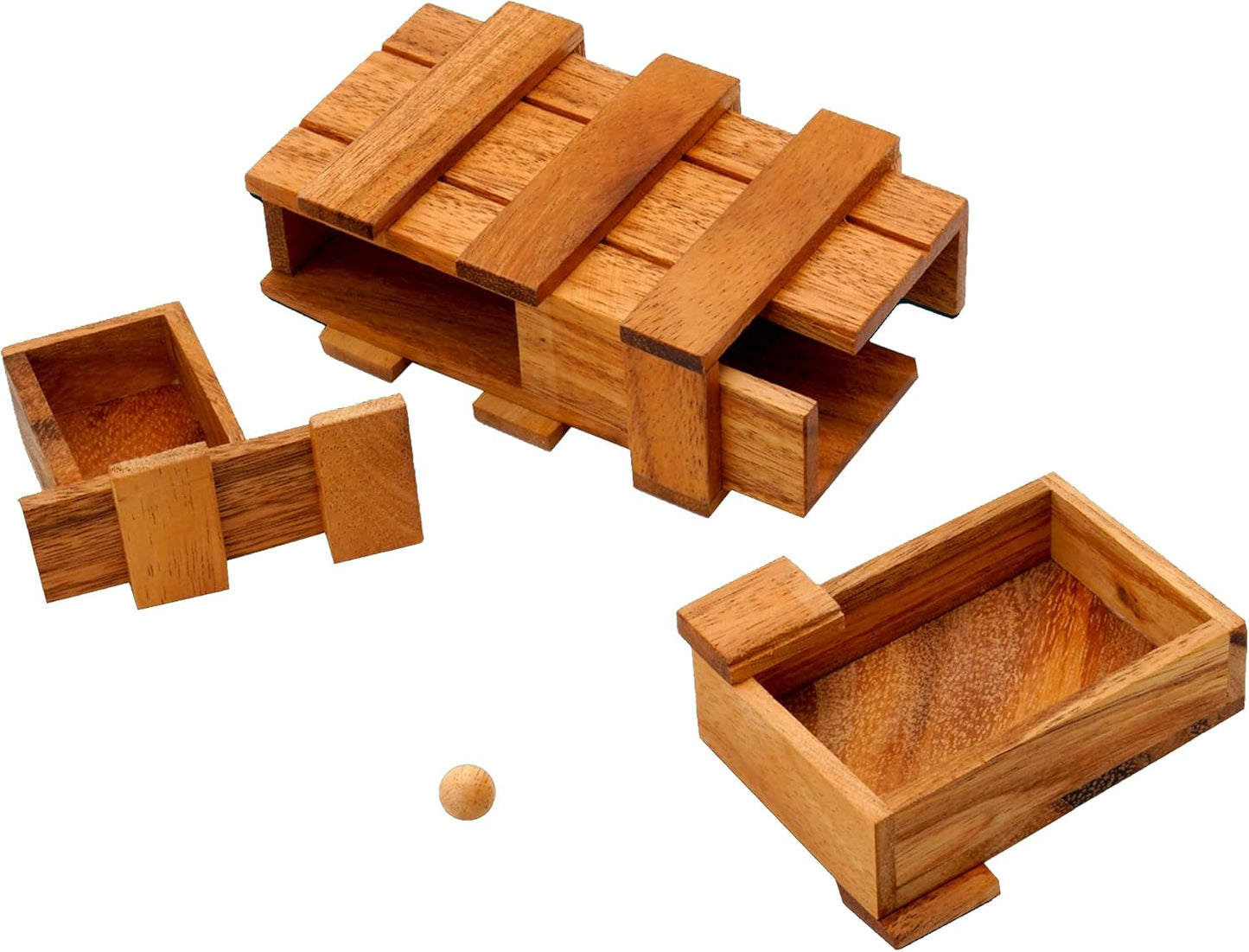 BSIRI Wooden Secret Money Puzzle Box Brain Teaser with Hidden Compartments Ideal Jewelry Stash 3D Lock Gift Card Wood Stash Holder for Cash Gifts Storage for Kids and Adults Double Magic Puzzles Boxes