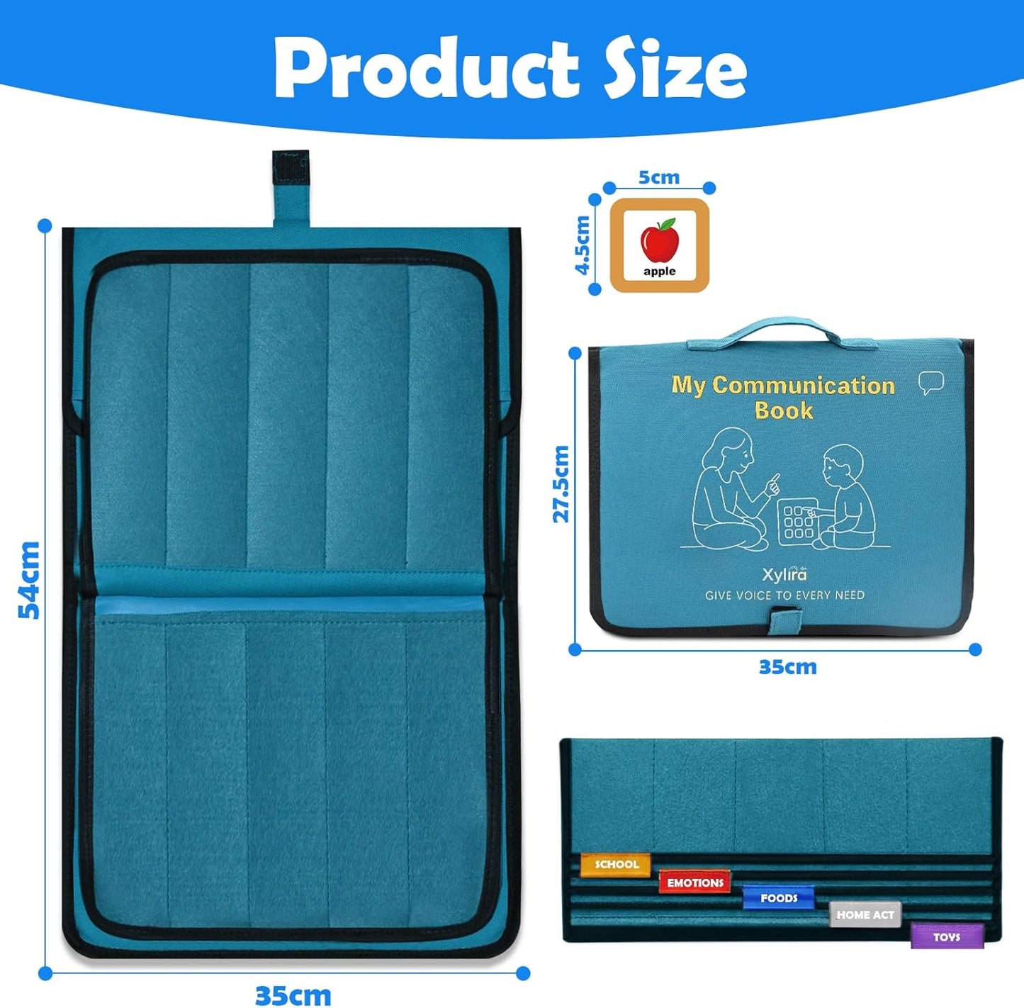 Visual Communication Book, Nonverbal Communication Board, Autism Language Vocabulary Learning Materials, Speech Articulation Therapy Cue Cards for Kids, Toddler Behavior Book for Home School