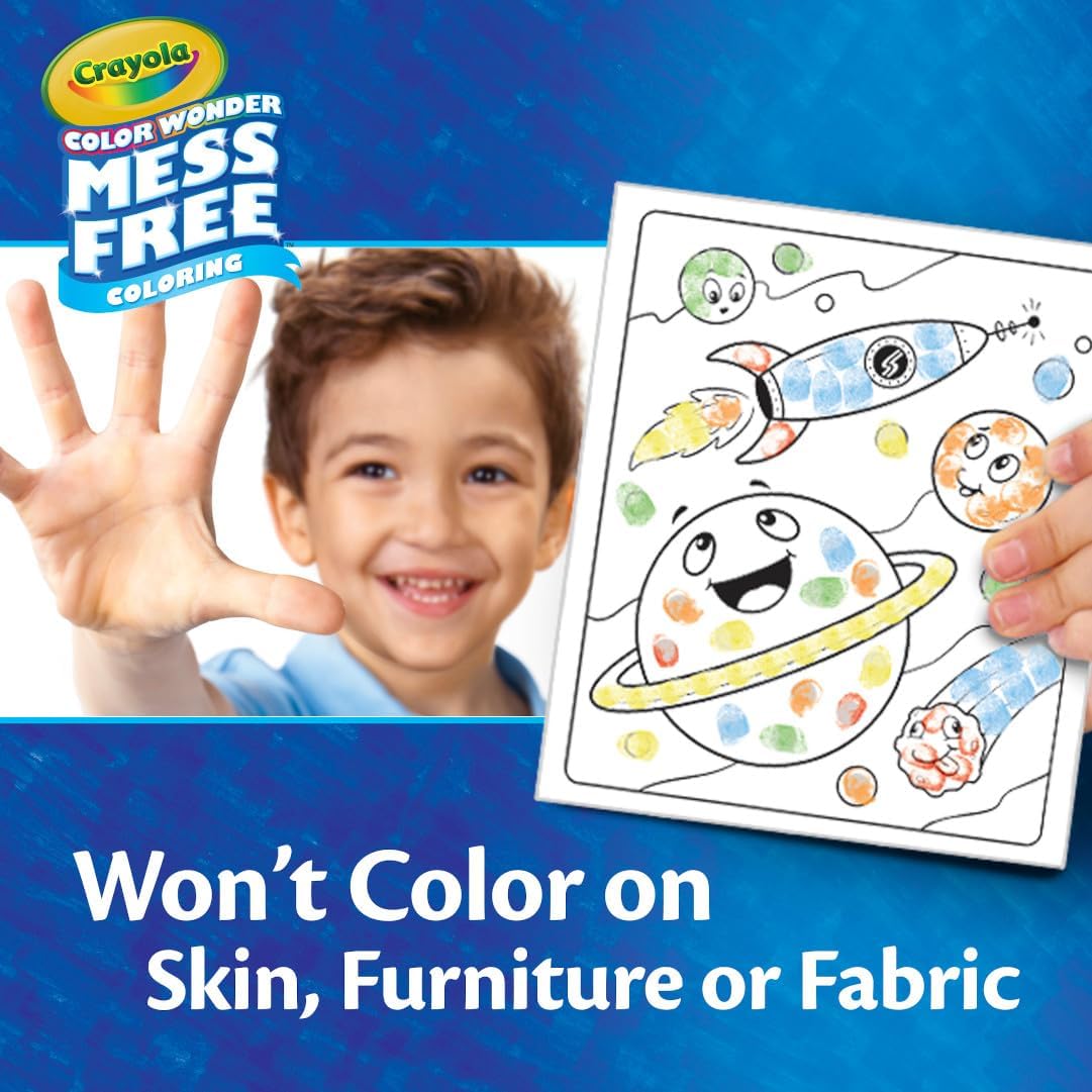Crayola Color Wonder Mess Free Fingerprint Activity Book, Finger Painting Alternative, Arts & Crafts Gift for Kids Ages 3+