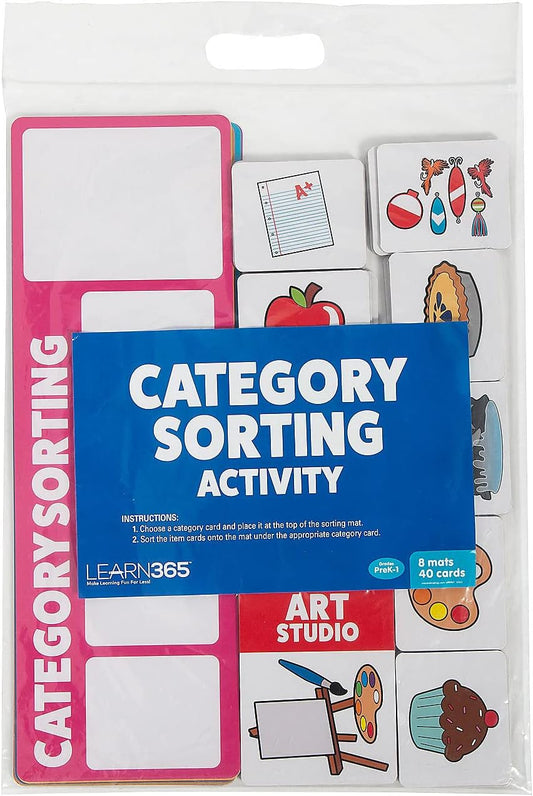 Fun Express Preschool Learning Activities Category Sorting Picture Cards 48 Piece Set - Matching Game for Toddlers 3-5 Years | Kindergarten Classroom Daycare Educational Sorting Toys for Kids 2-4