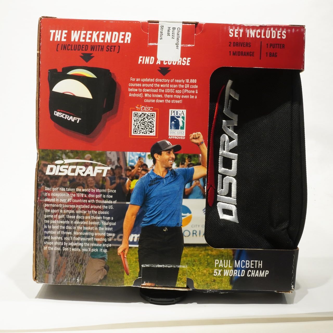 Discraft Deluxe Disc Golf Set (4 Disc and Bag) Models and Plastic Blends May Vary