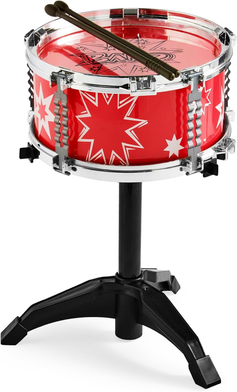 Best Choice Products 11-Piece Kids Beginner Drum Kit, Musical Instrument Toy Drum Set for Music Practice w/Bass, Toms, Snare, Cymbal, Stool, Stand Drumsticks - Black