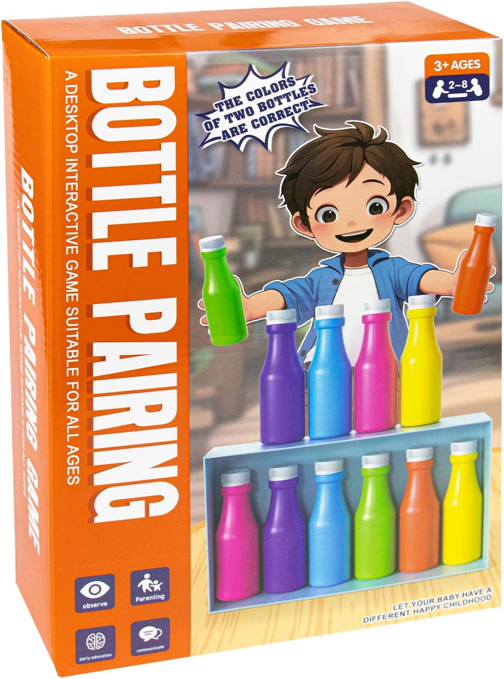 2026 Match Bottle Color Game Fun Toys for 2-8 Player, Teens Play, Birthday Gifts, Family Games for Kids Adults, Fun Board Game, Graduate Night, Birthday Party, Outdoor Travel Activity, Party Night
