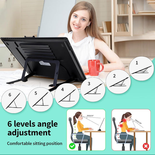 A3 Light Pad for Diamond Painting - Tracing Light Box with Stand, Stepless Dimmable 3 Levels Brightness Light Board, Ultra-Thin LED Light Pad for Weeding Vinyl, Drawing, Diamond Painting, Sketching