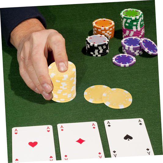 50Pcs Plastic Gaming Chips for Poker Counting Chips for Math Learning and Games Portable Entertainment Tokens for Family and Friends Gatherings