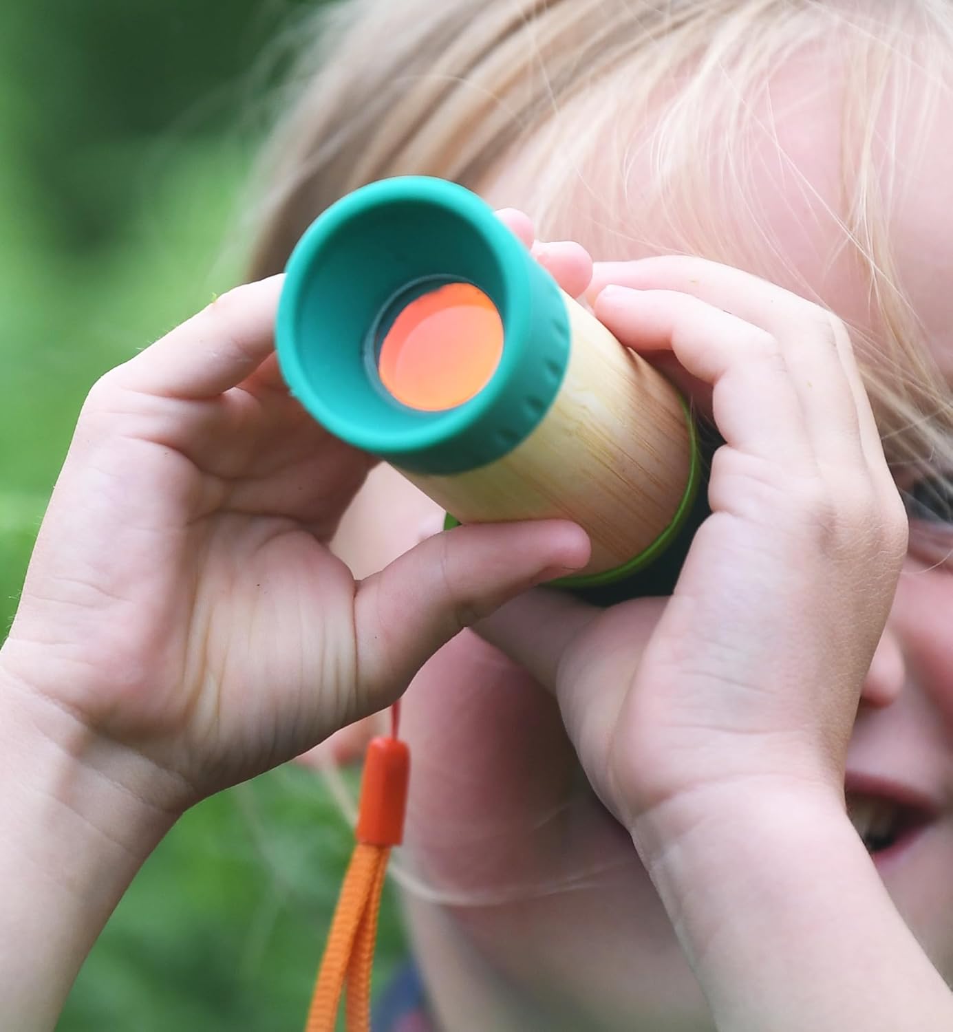 Hape Adjustable Telescope| Bamboo Spy Gear for Kids with 8X Magnification