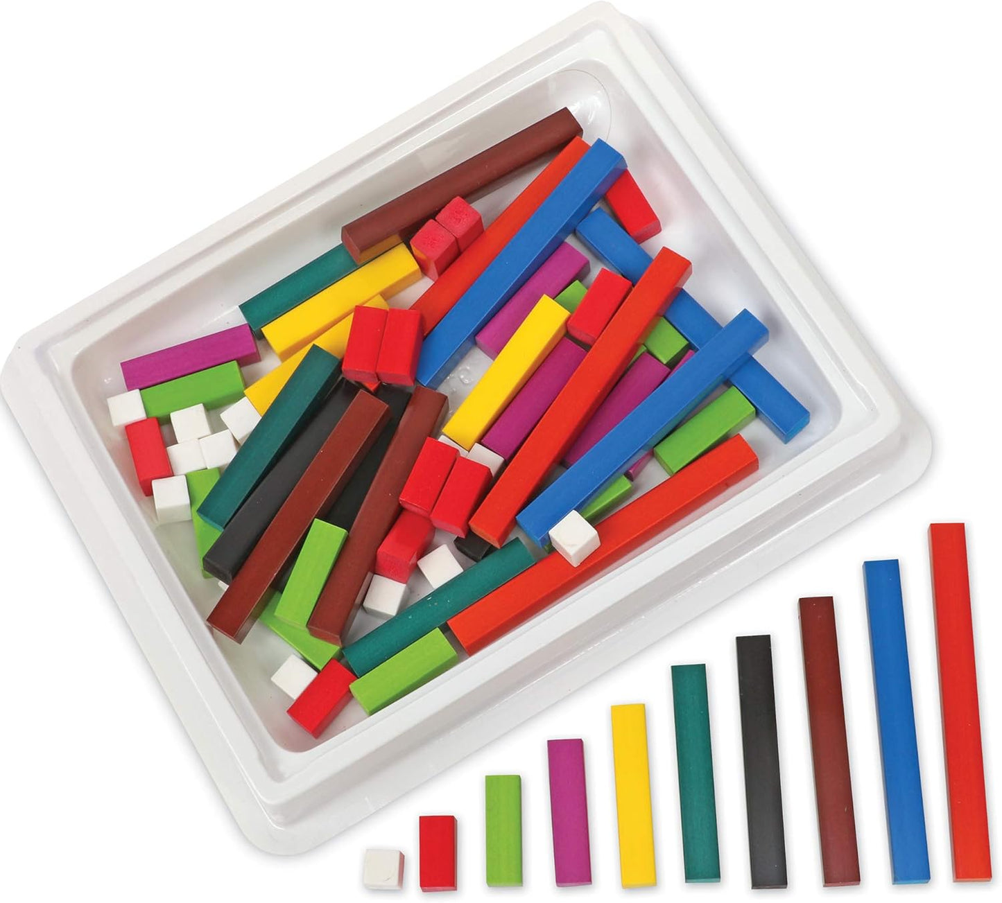 Learning Resources Cuisenaire Rods Multipak Wooden Rods, 12-18 Students, Six Sets of 74, Ages 4+