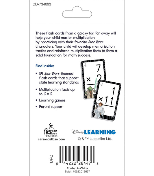 Disney Learning Star Wars Multiplication Flash Cards, 3rd Grade, 4th Grade and 5th Grade Times Table Flash Cards, Multiplication 0-12 Flash Cards, Math Flash Cards Multiplication for Ages 8+