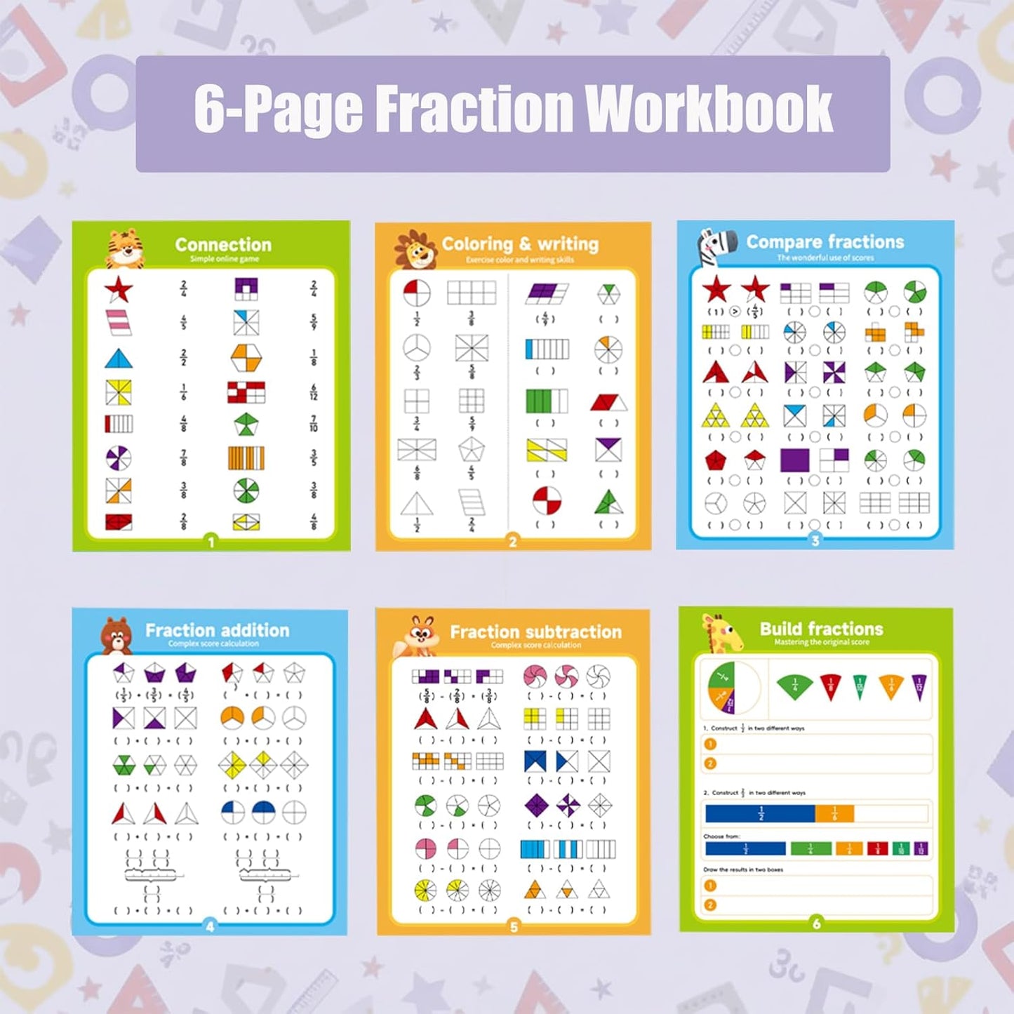Magnetic Fraction Demonstration Book – 164CPS Magnetic Fraction Learning Tiles Montessori Manipulatives for Elementary School, Fraction Educational Puzzle for Classroom & Homeschool Toys for Kids