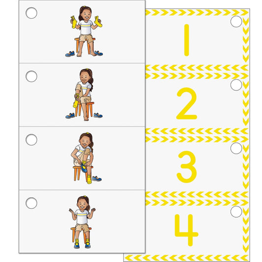 Really Good Stuff EZread Mini Flash Cards: Sequencing - 6 Sets of Flash Cards