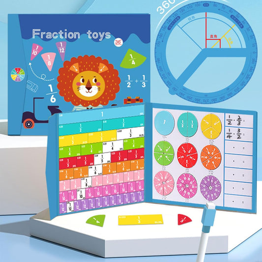 Magnetic Fraction Demonstration Book, Magnetic Fraction Tiles Disc Set (Zebra)
