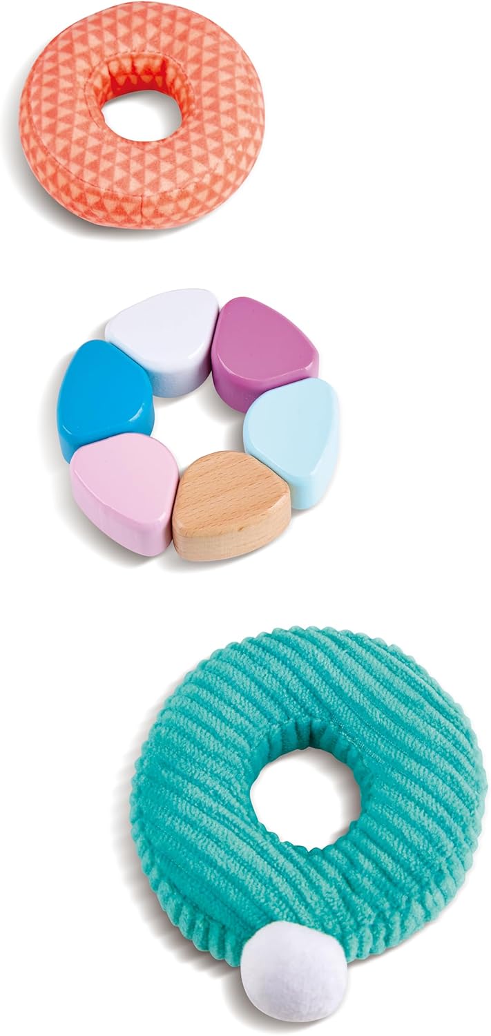 Hape Bunny Stacker|Wooden Stacking Rings|Wobble Learning Tower Developmental Toy, for Babies 10 Months+