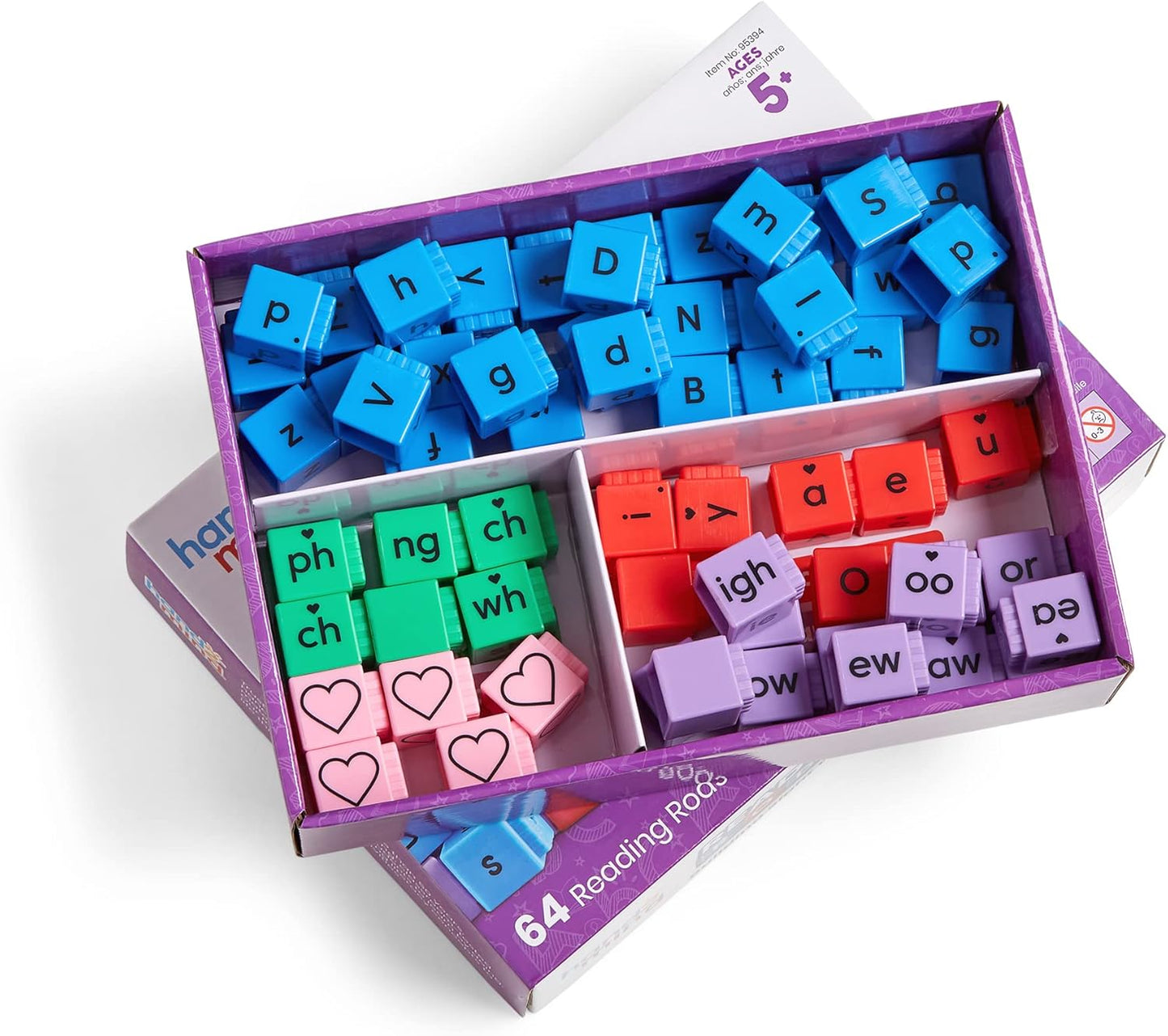 hand2mind Reading Rods Building Sight Words, Word Building Activities, Letter Blocks, Sight Words Kindergarten, CVC Words Spelling Toys, Reading Tools for Kids, Science of Reading Manipulatives