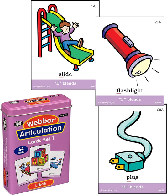 Super Duper Publications | Articulation L Blends Fun Deck | Vocabulary and Language Development Flash Cards | Educational Learning Materials for Children