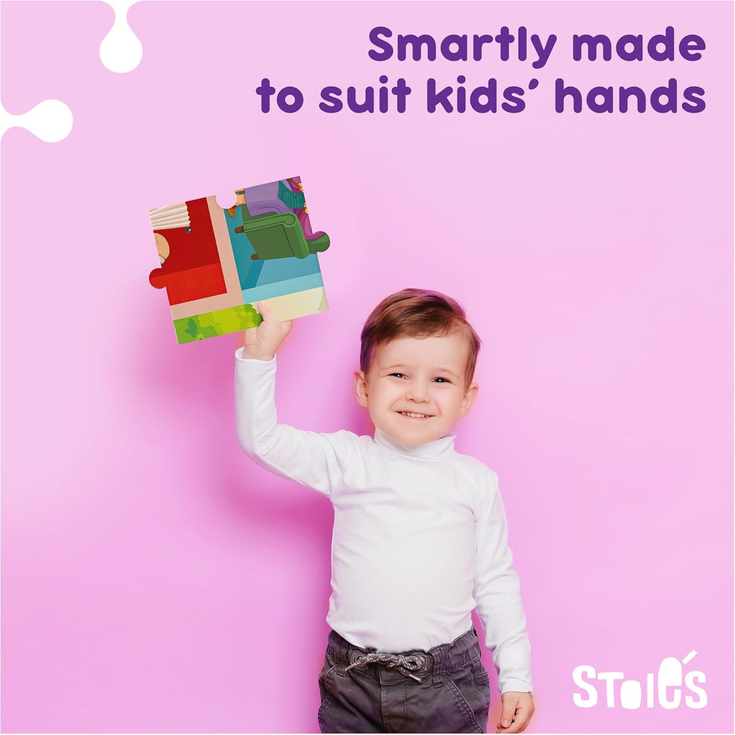 Stoie's Giant Floor Puzzle for Kids Ages 1-3 - My House Theme with 7 Different Rooms - Aids in Developing Fine Motor Skills and Critical Thinking - Made with Durable, Ecological Materials