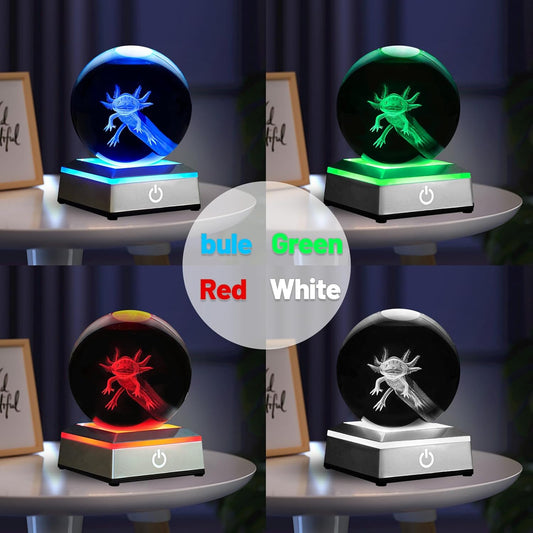 3.15 inch Solar System Crystal Ball Night Light with Colorful LED Lamp Touch Base Astronomy Decor Space Gifts for Kids Friends Birthday Christmas