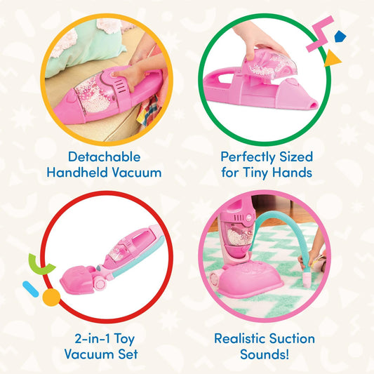 Battat – Play Circle – House Cleaning Set for Kids – Toy Vacuum – Hand Vacuum for Toddlers – Pretend Play – 3+ Years