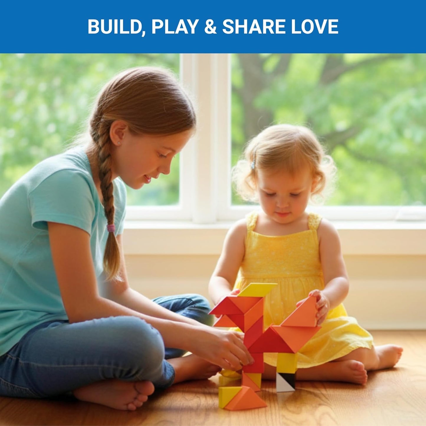 Pickagram Tangram 3D Magnetic Puzzle for Kids (8-12), Adults & Seniors | STEM Certified Fidget Puzzle - Magnetic Pattern Blocks for Cognitive Development, Creativity & Focus - Random Mix