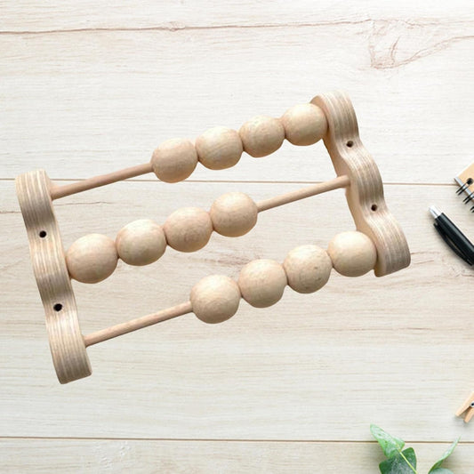 Educational Wooden Busy Board Set for Kids and Growth, Triple Row Abacus