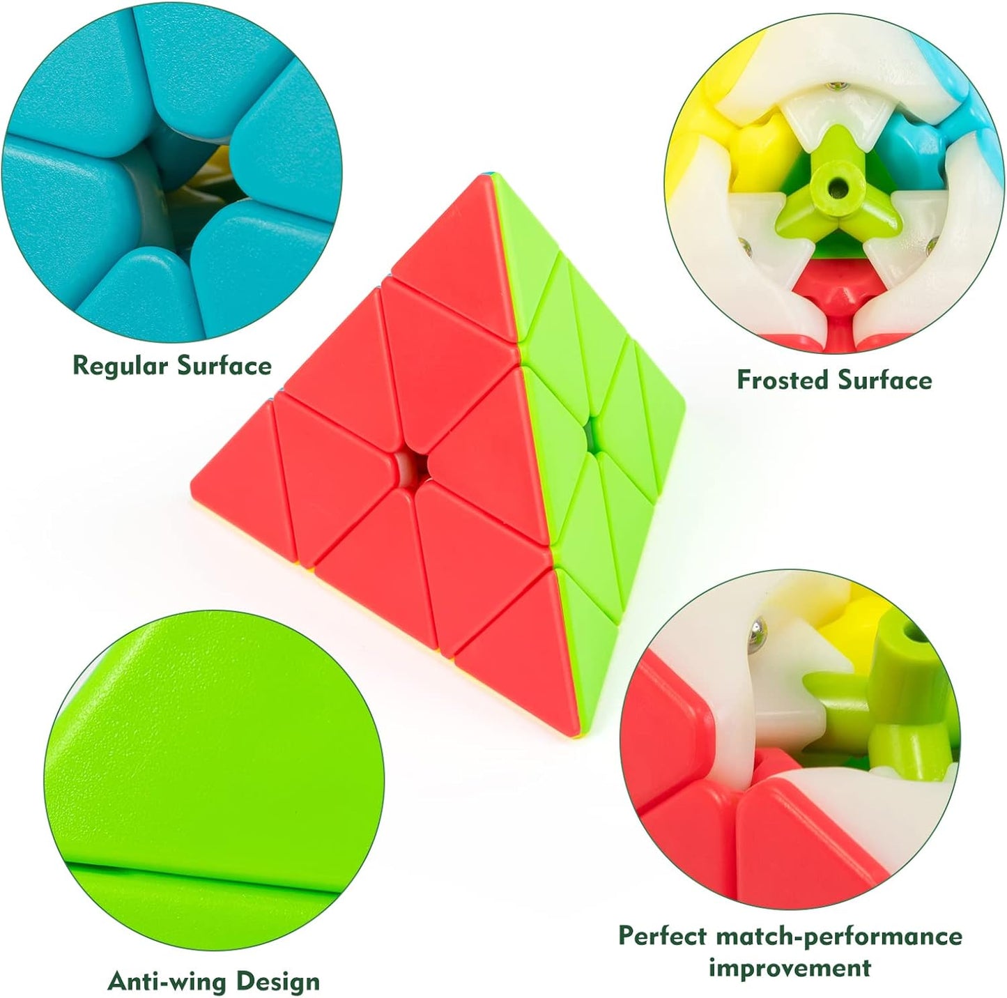 3x3 Speed Cube Stickerless with Stand & Tutorial: Problem-Solving Brain Teaser, Easy Turning Sensory Puzzle Toy Easter Gift Basket Stuffers for Boys 6-12, STEM Educational