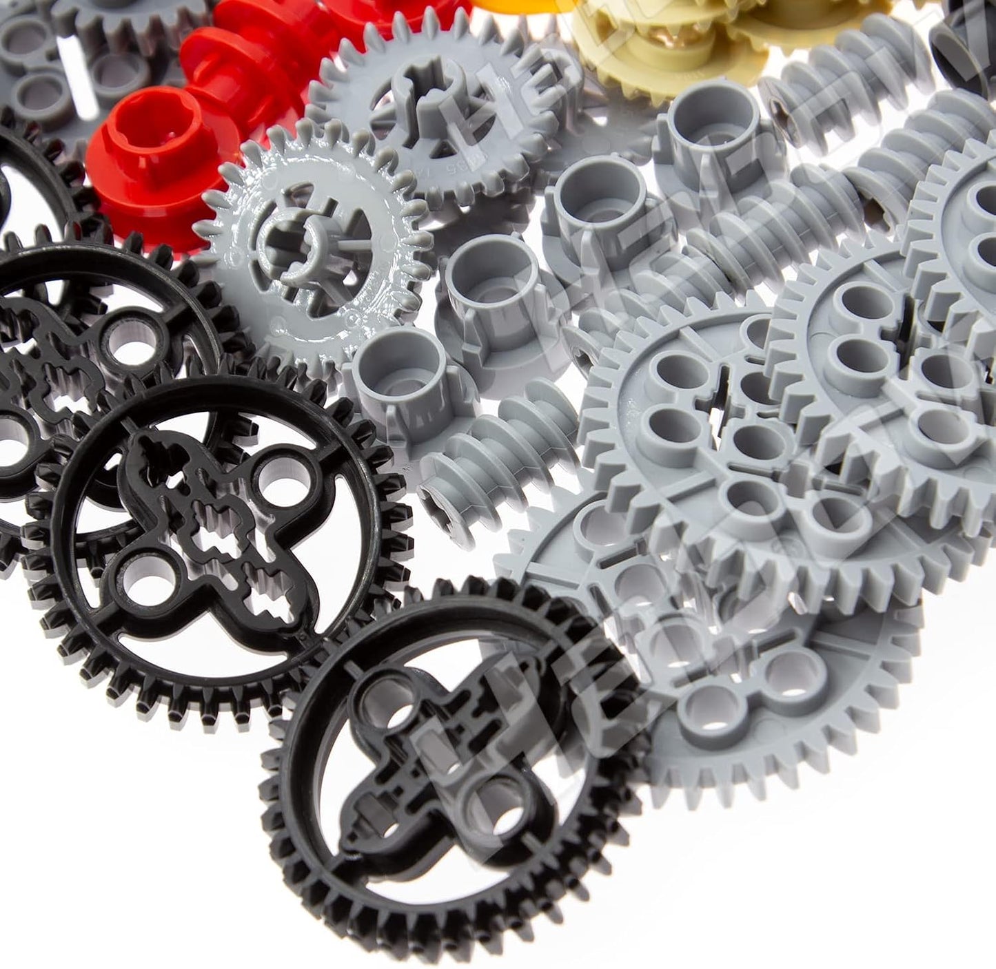 Habow 233pcs Technic-Parts Technic-Gears Axle-Pin-Connector Compatible with mainbrands Technic-Parts Cam Worm Cogs Gears Steering Parts Differential Engine Kit. MOC Pieces for Replacement Pieces.
