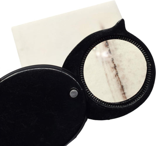 EISCO Mineral ID Kit - 7 Pieces - Includes Streak Plate, Glass Plate, Dropper Bottle, Magnet, Nail, Copper Square & Retractable Hand Lens - Great for Geology Classrooms & Basic Field Testing