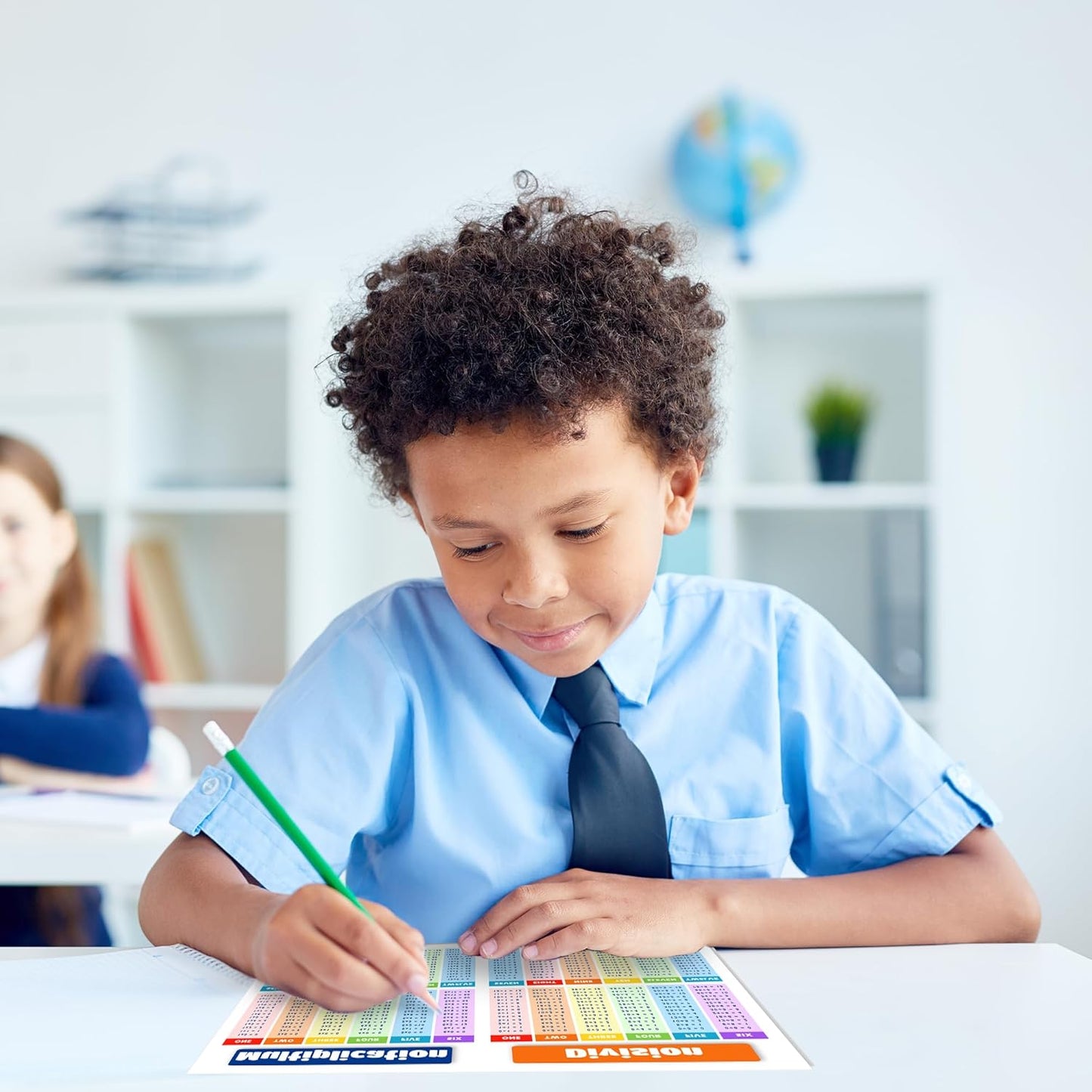 Zastic! 8.5 x 11 in Small Laminated Math Table Charts - Multiplication & Division Poster Chart for Kids