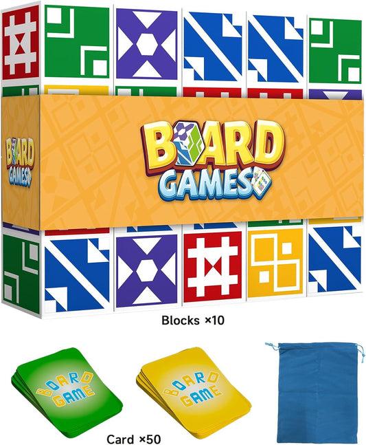 BBnote Family Matching Game for Kids & Adults, Block Puzzle Board Games for Boys & Girls Ages 6-8 8-12, 2+ Player Card Puzzles for Children 6+ Year Olds