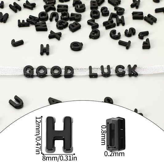 Augshy 400Pcs Large Letter Beads, Macaroon Hollow Letter Beads Plastic A-Z Mixed Alphabet Shape Bead for Jewelry Making Bracelets Necklaces Key Chains Shoelaces Crafts Party Decor(9 x 12 mm)