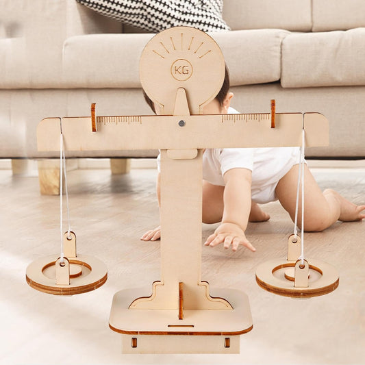 DIY Wooden Balance Scale Kit Math Balance Beam Building Kit for