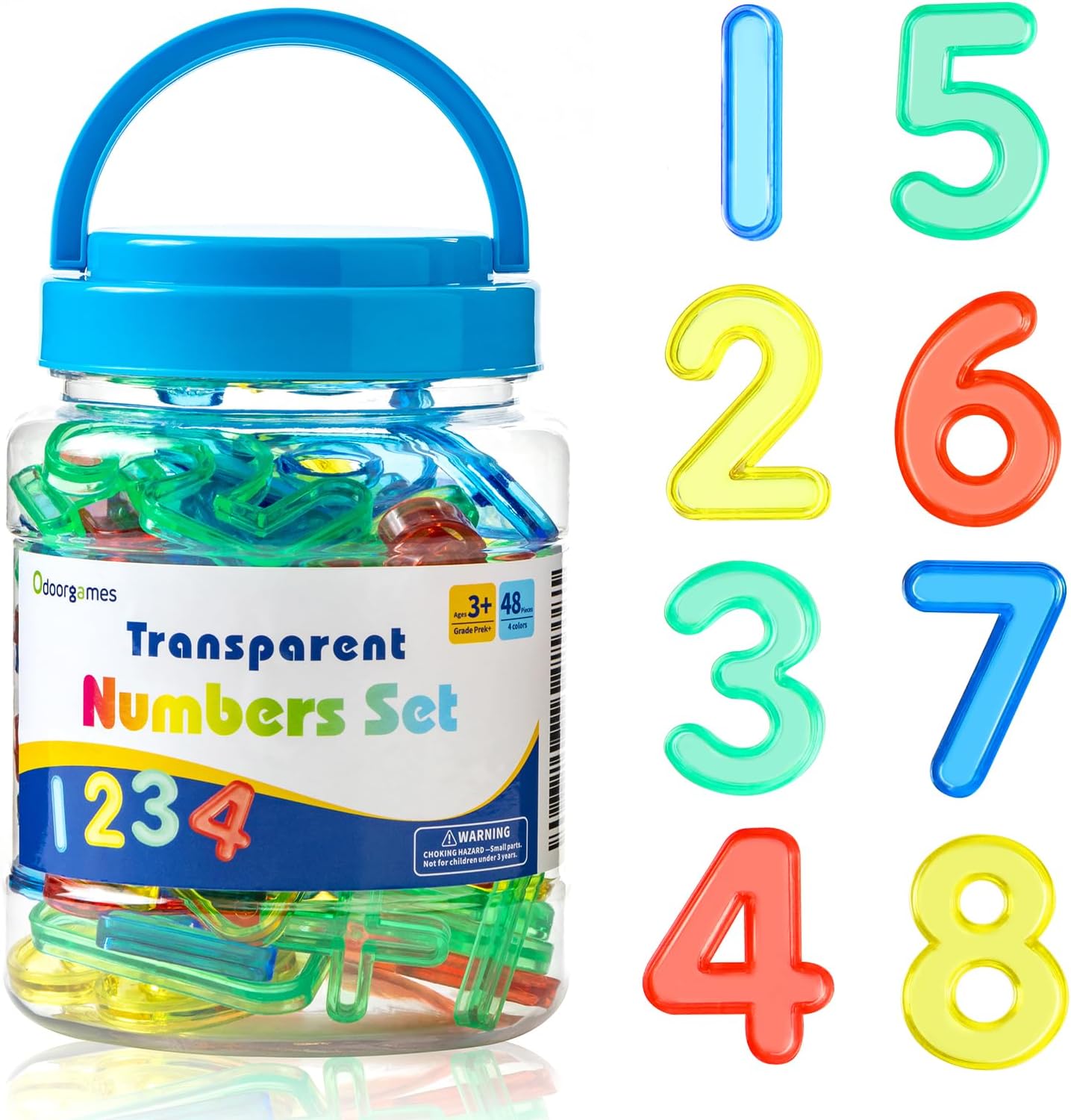 66 Pcs Translucent Letters and Numbers – Light Table Toys, Manipulatives and Accessories for Enhanced Learning & Fun