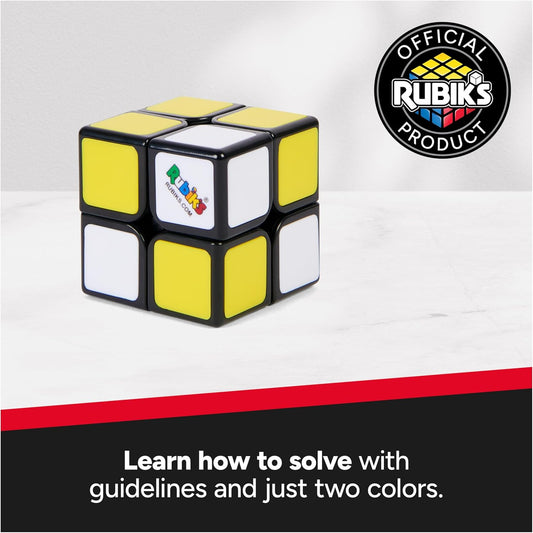 Rubik’s Cube, Apprentice, 2x2 Beginner Cube, Problem-Solving Brain Teaser, Classic Color-Matching Puzzle, Fidget Toy, Sensory Puzzle for Adults, Teens, Kids, for Ages 7 & Up