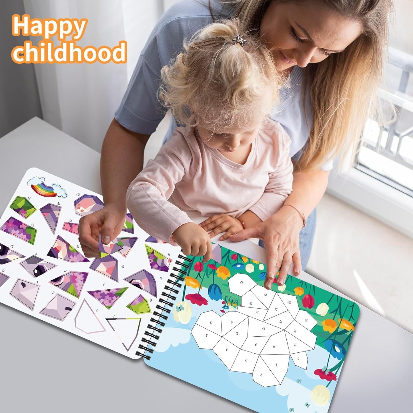 Kalysky Dinosaur and Ocean Animal Scene Sticker Book for Kids Ages 4-12, Search and Find Sticker Activity Book–Travel Toys for Toddlers, Airplane & Road Trip Games, Educational Fun