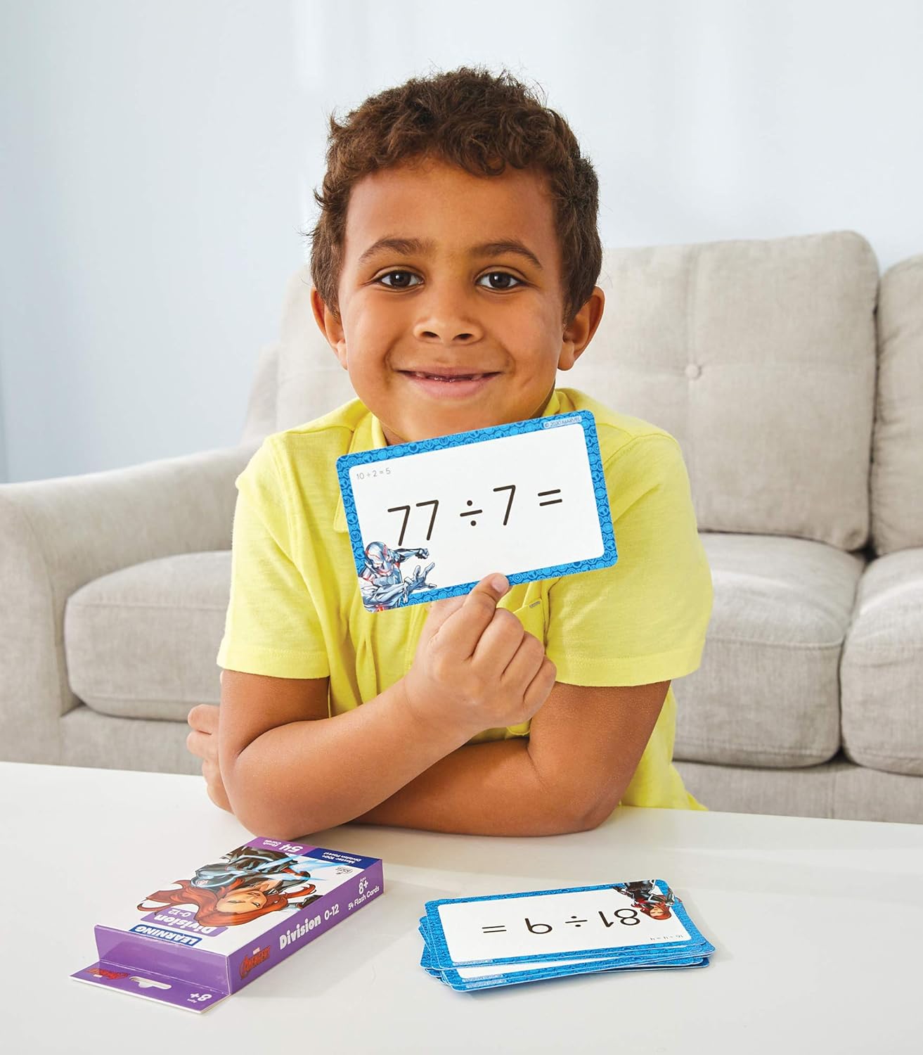 Marvel Division Flash Cards for Kids Ages 8+, Division Flash Cards for 3rd Grade, 4th Grade, and 5th Grade, Division Facts and Problems, Math Flash Cards Division Numbers 0-12