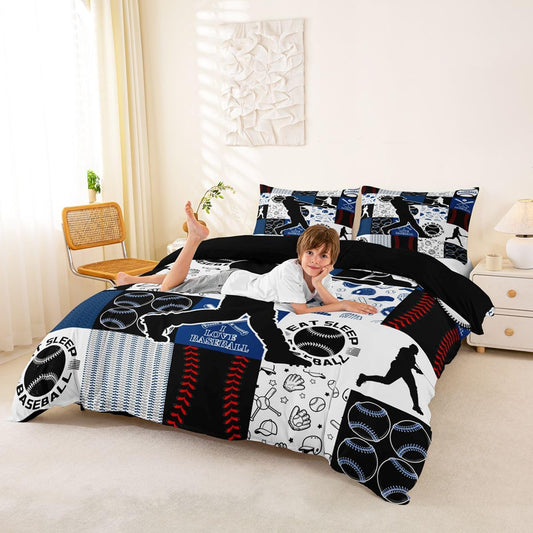 Drum Kit Duvet Cover,Kids Musical Instruments Bedding Set,Rock Music Comforter Cover for Boys Girls Room Decor,Neon Lighting Lightweight Bedspread Cover Twin Size with 1 Pillow Case(No Comforter)