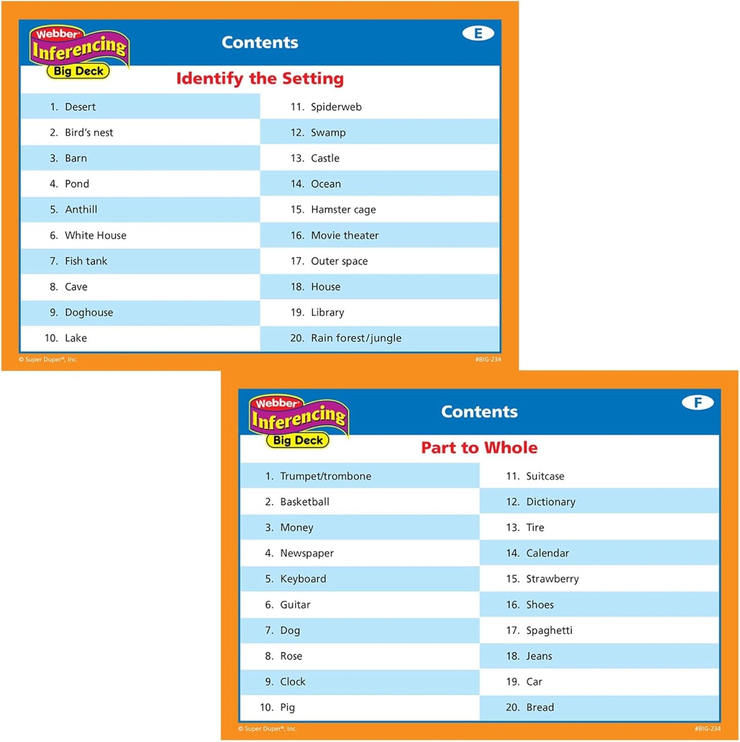 Super Duper Publications | Webber Inferencing Big Photo Flash Cards | Predicting, Reasoning and Critical Thinking Skills Fun Deck | Educational Learning Materials for Children