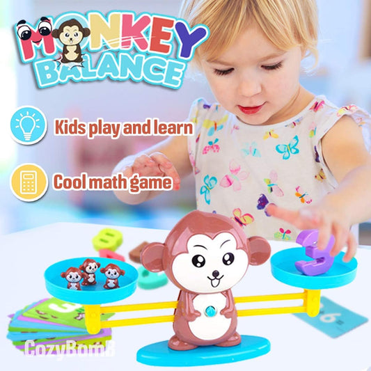 CozyBomB™ Homeschool Kindergarten Frog Scale Cards Balance Board Game - Preschool Math Learning Stem Montessori Toys Educational Gifts for Boy Girl Ages 3 4 5 6 Year Old Birthdays Christmas Holidays