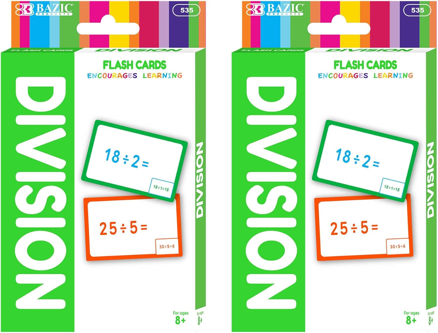 BAZIC Division Flash Cards (36/Pack)