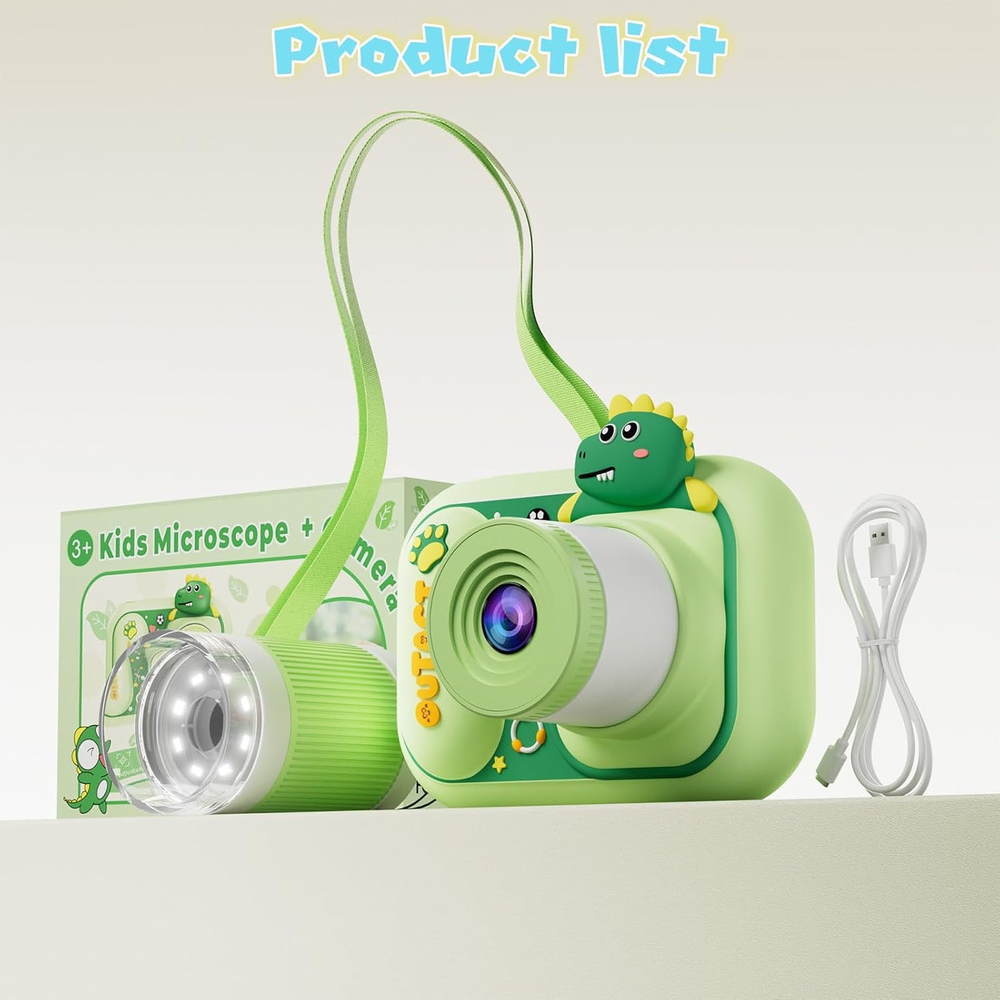 Microscope for Kids Handheld Mini Portable Digital Rechargeable 1000X with 2.4 Screen 1080P 3 in 1 Microscope Photography Recording Edu Age 4-6 8-12 Children Students