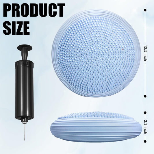 3 Pcs Inflated Wobble Cushion, Wiggle Seat & Balance Pad for Exercise, Home Yoga Balance Stability Training, Strengthen Core Muscles, Improve Posture, Balance Disc with Pump
