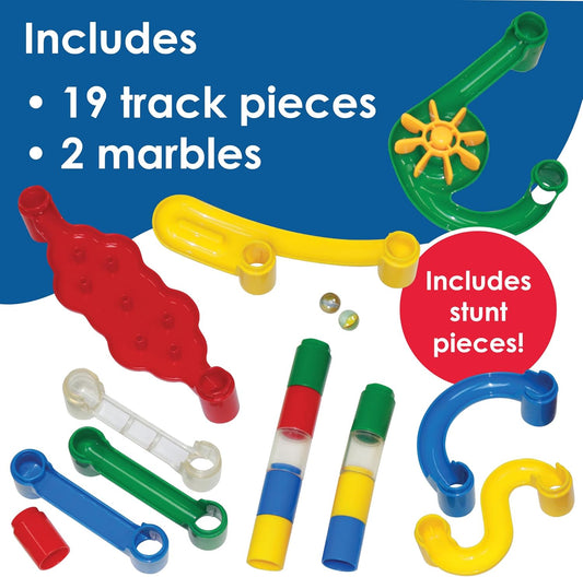MindWare Marble Run Regular Add-On Set – Expansion Pack for Marble Run Building Toy, 50 Durable Interlocking Pieces, Ages 4 and Up