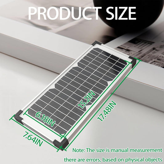 FM123 10 Watt Solar Panel Kit Fit for Mighty Mule Automatic Gate Openers, 12V Portable Solar Panel Battery Charger Replacement for FM200 FM350 FM500 FM502 FM700 MM260 MM271 MM360 MM560 MM571W