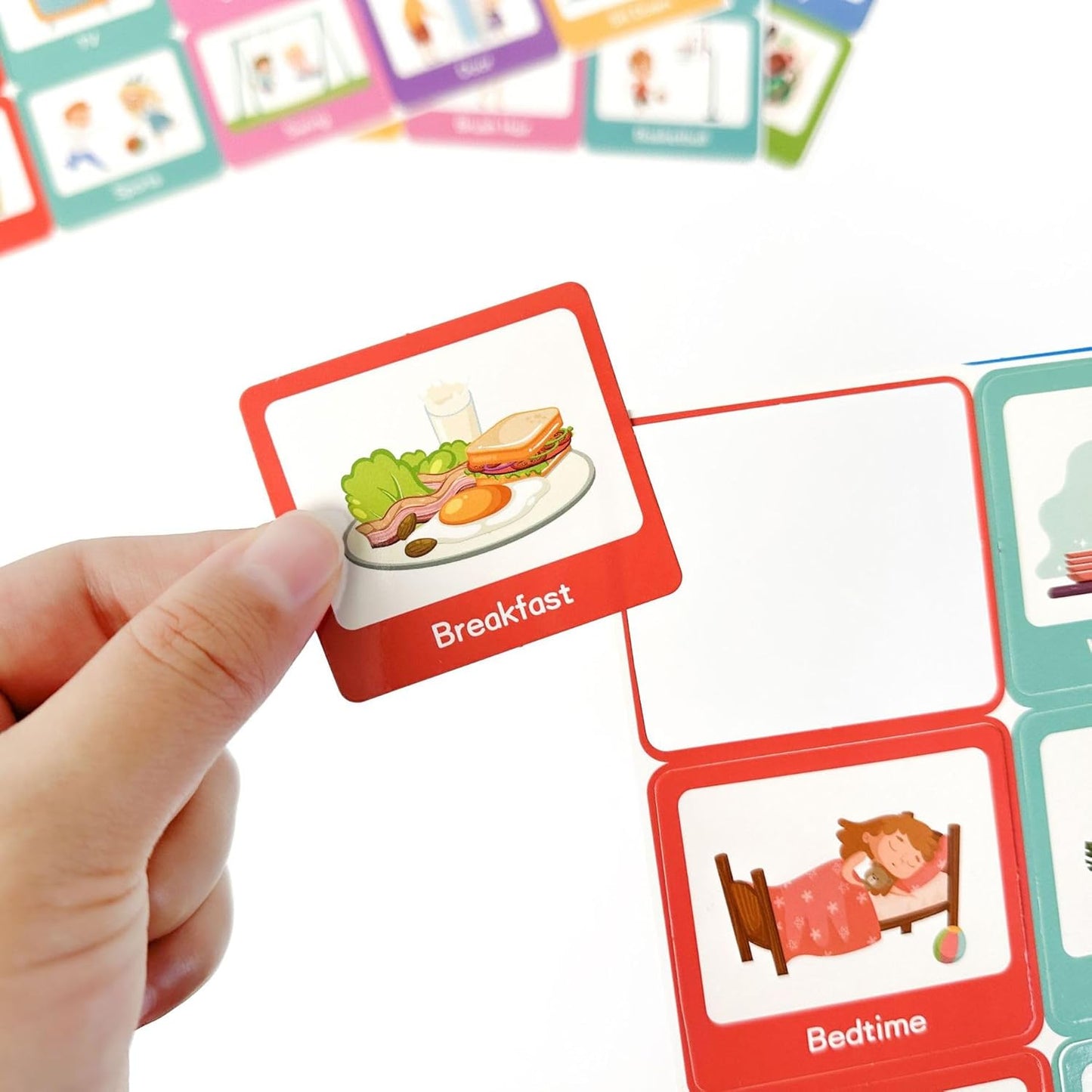 Visual Schedule Cards for Children Non-Verbal Communication Aids Colorful Daily Routine Planner Cards for Home, School, Therapy, DailyCards
