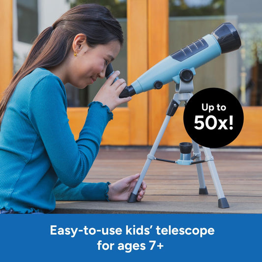 Educational Insights GeoSafari Starview Telescope - Kids Telescope for Beginners, Beginner Astronomy Telescopes, Stargazing & Viewing Planets, Home or Classroom Set, Space & STEM Gifts for Ages 7+