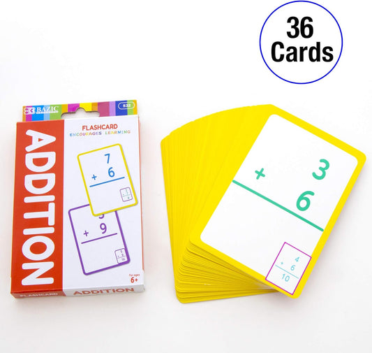BAZIC Products Multiplication & Division Flash Cards, Educational Flash Cards for Kids, Math Flash Cards, Ideal for Math Learning Practice at Home or School, 36 Cards, 2-Pack