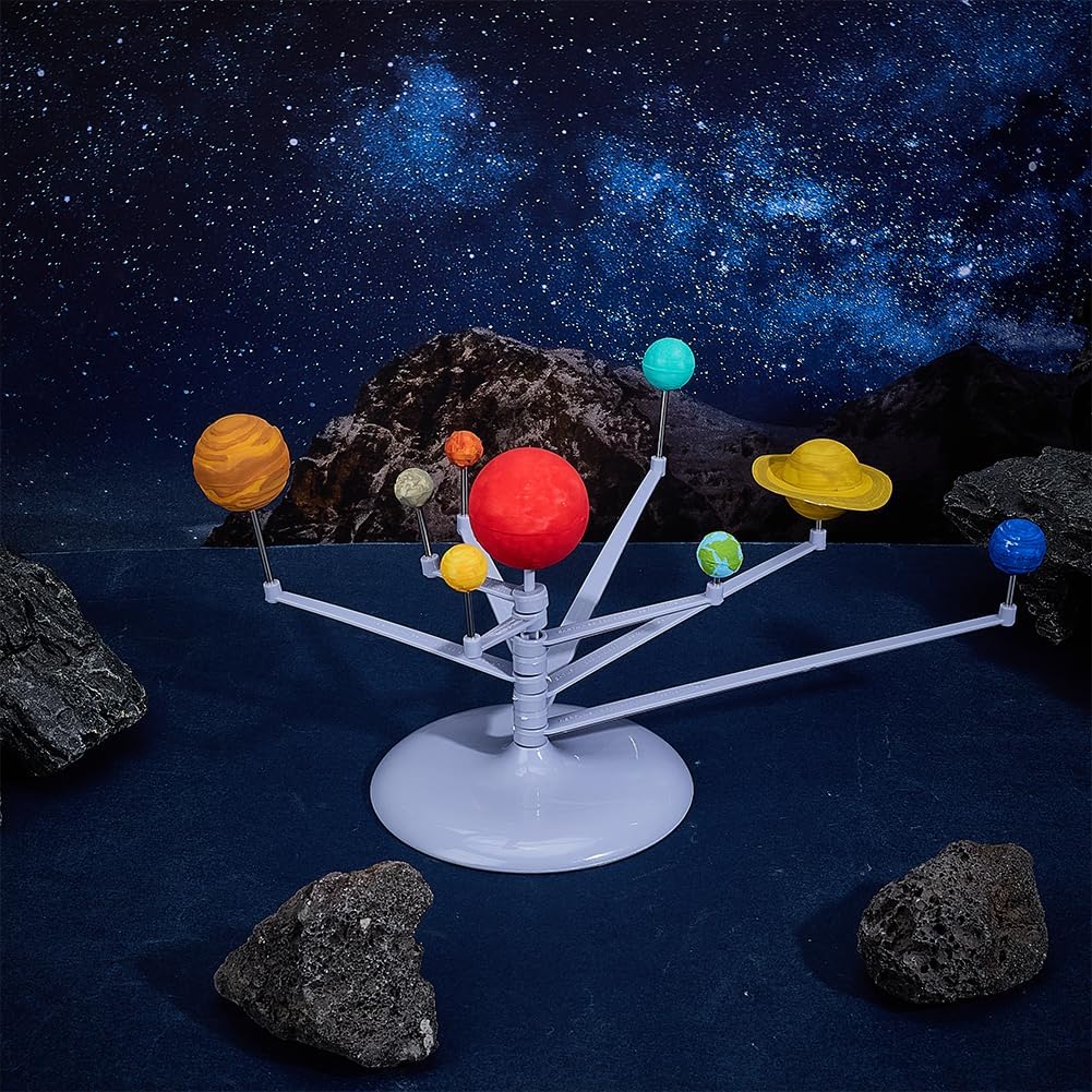 WEBEEDY DIY Solar System Model Painting Kit Adults Beginner Solar System Project with Plastic Balls, Display Stand, 12 Colors Acrylic Paints, Instruction, Arts and Crafts Gift for Holiday Birthday