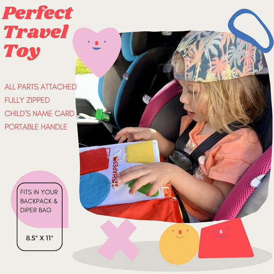 BAVY My Quiet Book - Toddler Travel Essential, Car Plane Airplane Toys, Montessori Busy Board Book, Activity Books for Toddlers 1-3, Gifts for 1 2 3 4 Year Old Girl, Birthday Gifts Toys Age 2-4