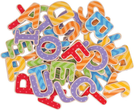 Bigjigs Toys Educational Wooden Magnetic Letters - Uppercase