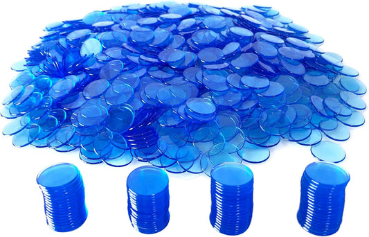 YH Poker 1000 Bingo Chips Markers Tokens - Plastic Discs Chip Counters for Bingo Game Set, Great for Parties Classroom Game Night-Red Color