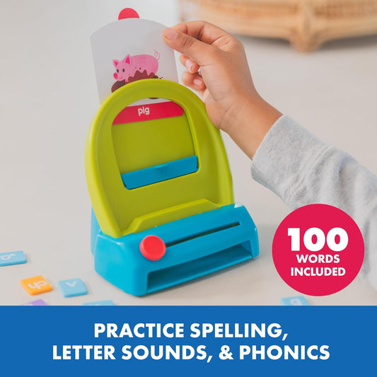 Educational Insights Spell & Drop Word Building Set - CVC Word Games, Kindergarten Learning Activities, Preschool Sight Words, Spelling Toys and Reading Games for Kids 5-7, Learn to Read Flash Cards